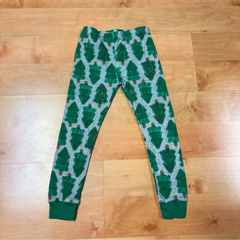 Carters Gray & Green 2-Piece Long Sleeve Christmas Tree Holiday Pajamas Size 5T